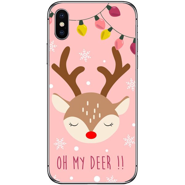 Husa din Silicon, Craciun I Love Pink pentru iPhone XS Max, Multicolor