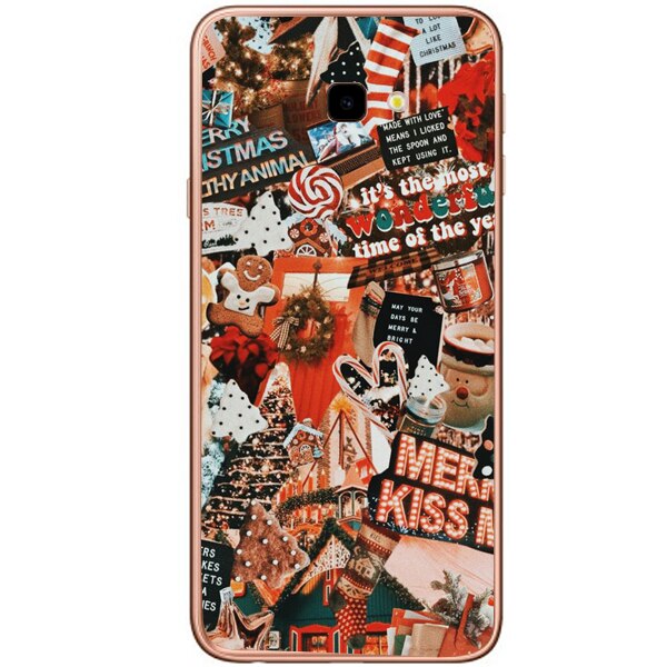 Husa din Silicon, Craciun Kiss Me pentru Samsung Galaxy J4 Plus, Multicolor