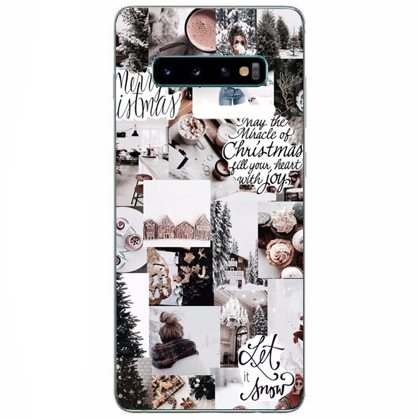 Husa din Silicon, Craciun Let It Snow pentru Samsung Galaxy S10 Plus, Multicolor