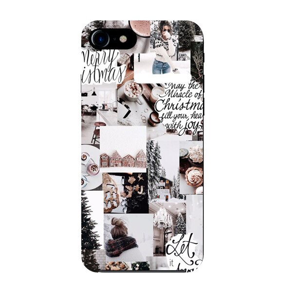 Husa din Silicon, Craciun Let It Snow pentru iPhone 7 Plus, Multicolor