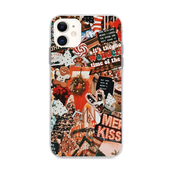 Husa din Silicon, Craciun Kiss Me pentru iPhone 11, Multicolor