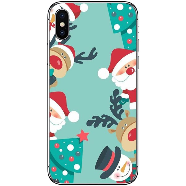 Husa din Silicon, Craciun Just For You pentru iPhone X, Multicolor