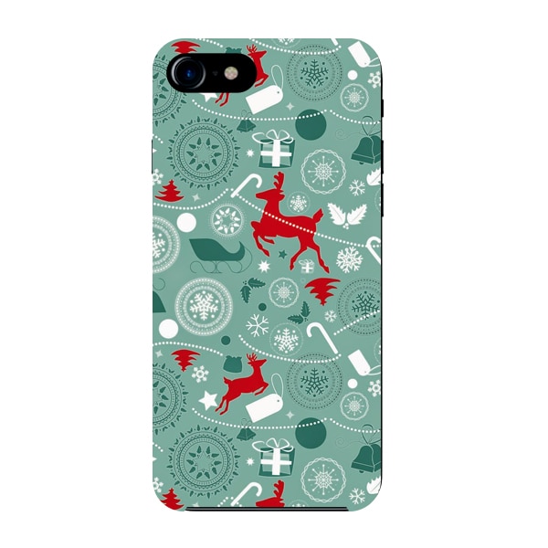 Husa din Silicon, Craciun Looking Like Red pentru iPhone 7 Plus, Multicolor