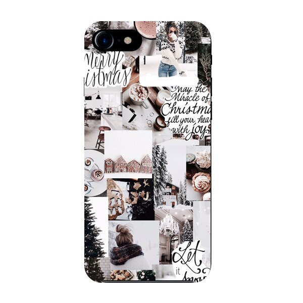 Husa din Silicon, Craciun Let It Snow pentru iPhone 6 Plus, Multicolor