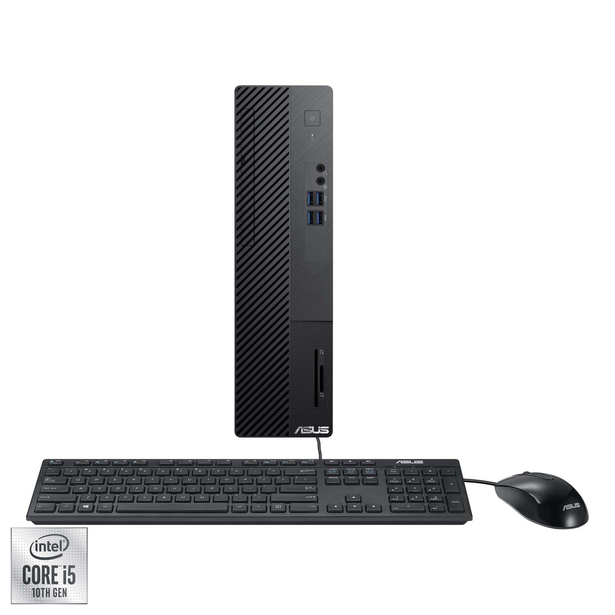 Sistem Desktop PC ASUS S500SA cu procesor Intel® Core™ i5-10400 pana la 4.30 GHz, Comet Lake, 8GB DDR4, 256GB SSD, DVD-RW, Intel® UHD Graphics 630, Free DOS