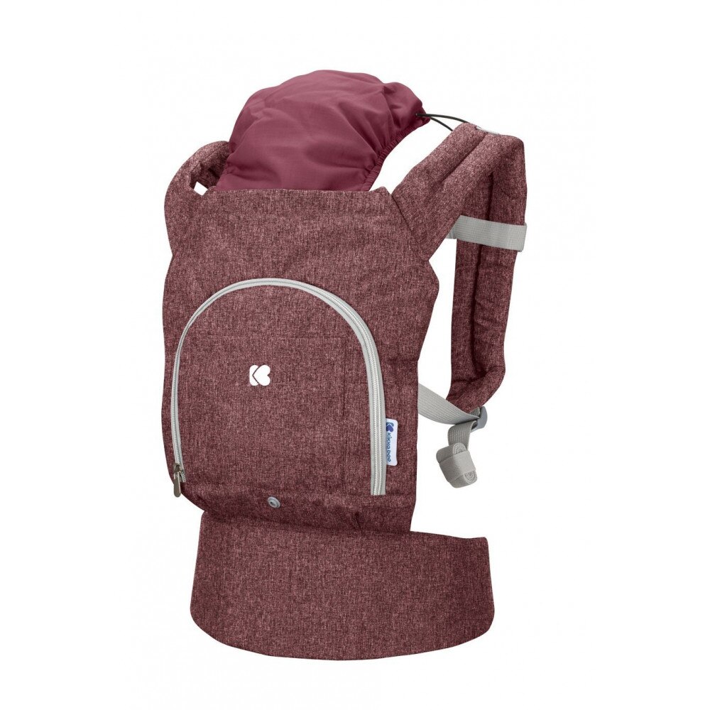 Marsupiu pentru copii KikkaBoo Hoody Dark Red