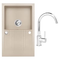 set chiuveta ferro granit 78x48 nisip 1 cuva si picurator cu baterie ferro lebada crom imagen 48_0_
0