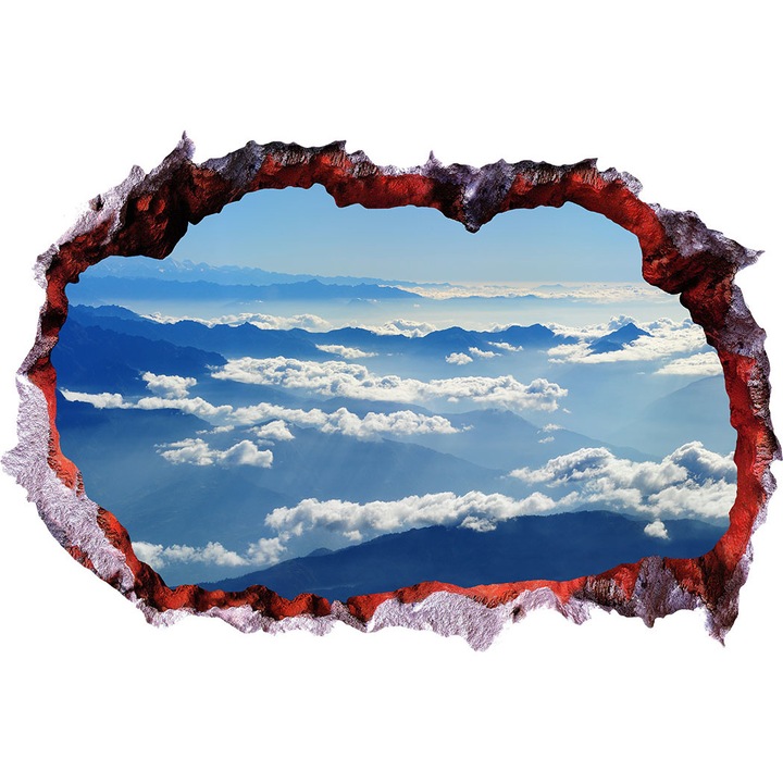 Dekoratív matrica, 3D fali lyuk, Sky, 85 cm, 339STK-1