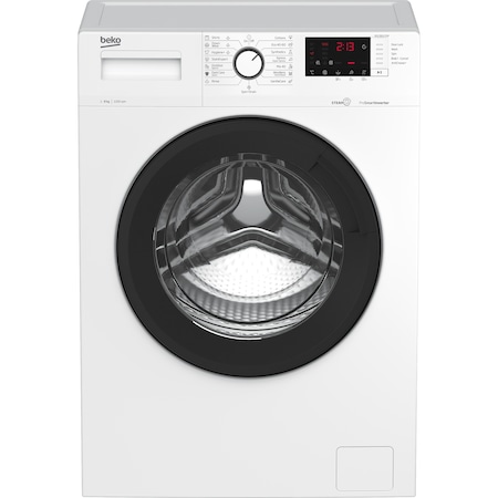 Masina de spalat rufe Beko WUV8612XSW, 8 kg, 1200 RPM, Clasa C, SteamCure, AddXtra, Motor ProSmart Inverter, 55 cm, Alb