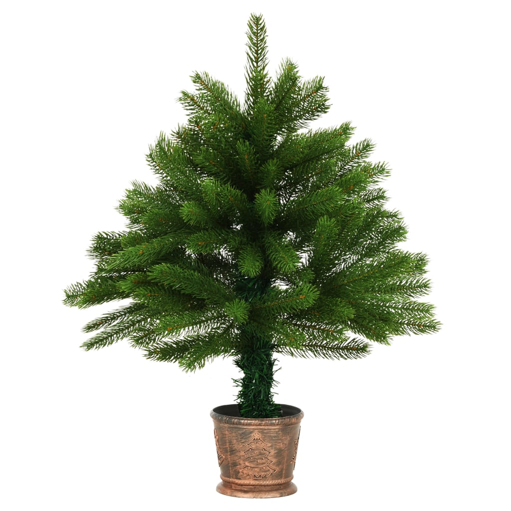 Brad de Craciun artificial vidaXL, ace din plastic cu aspect natural, 65 cm, Verde