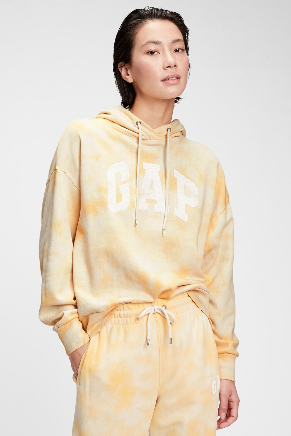 GAP, Hanorac supradimensionat cu logo, Galben