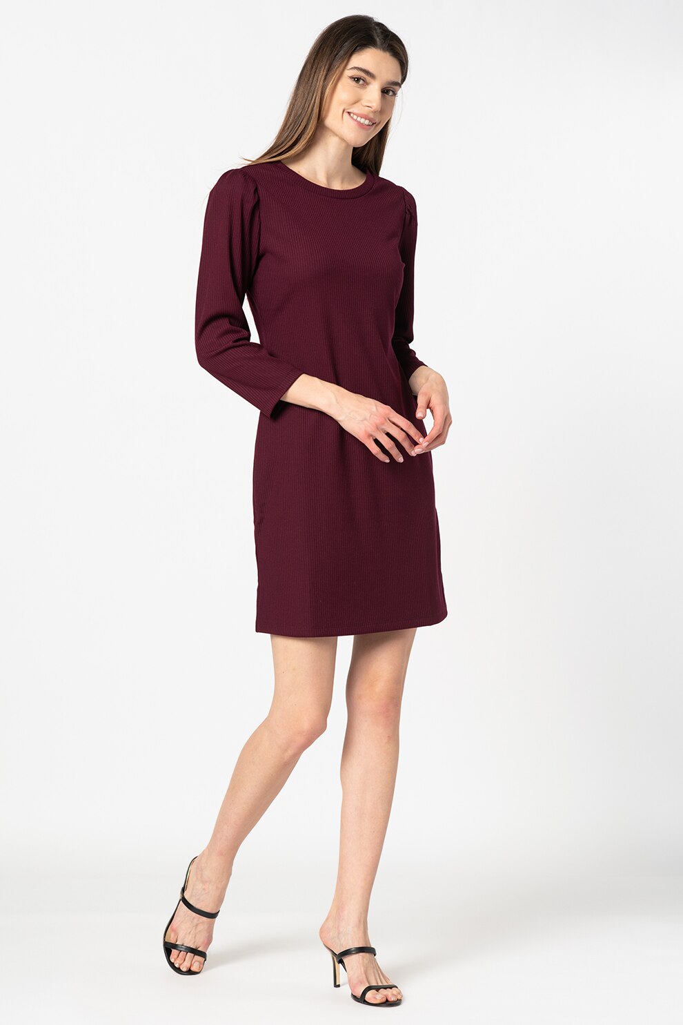 GAP, Rochie mini cu striatii, Violet pruna