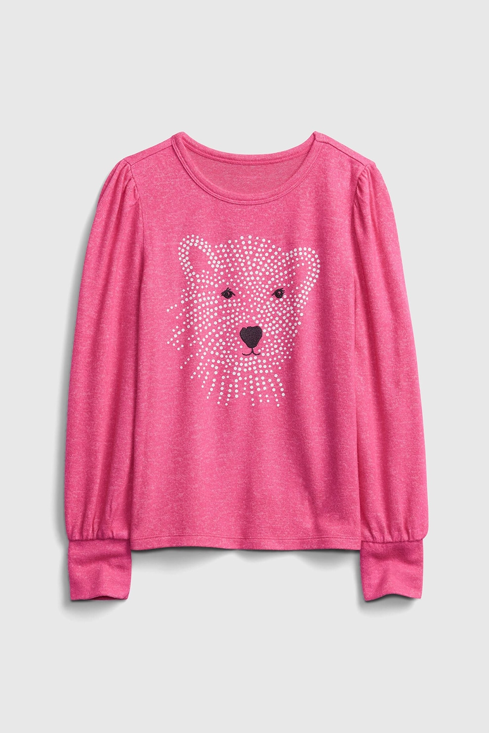 GAP, Bluza cu imprimeu grafic, Roz aprins/Argintiu/Negru