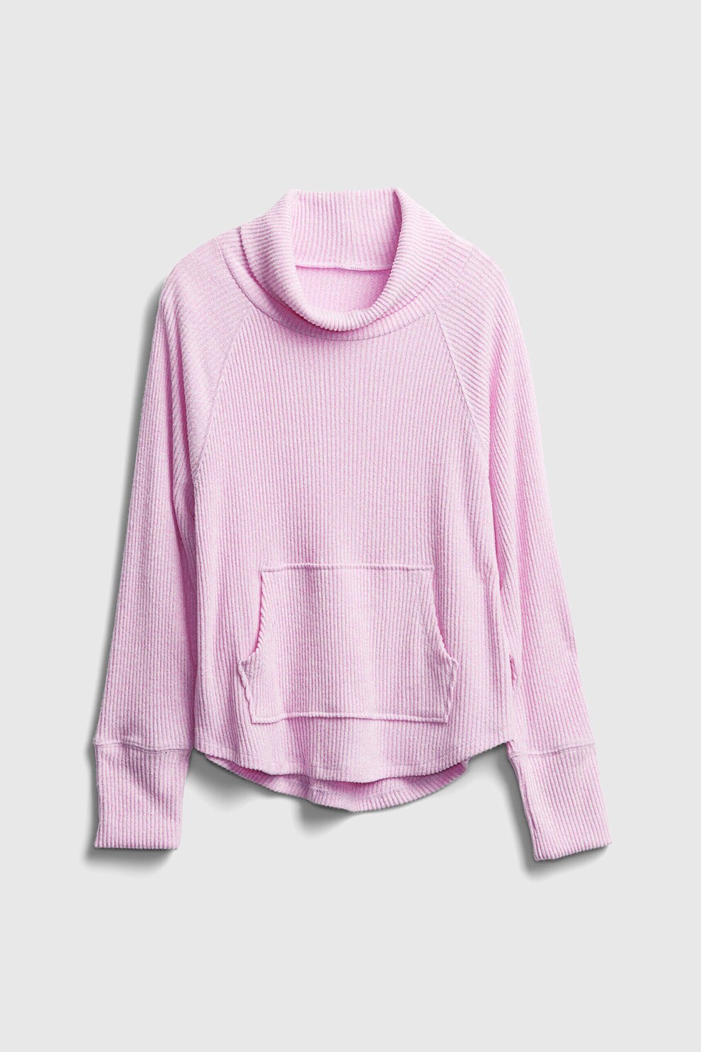 GAP, Bluza striata cu guler inalt, Roz, 130 CM