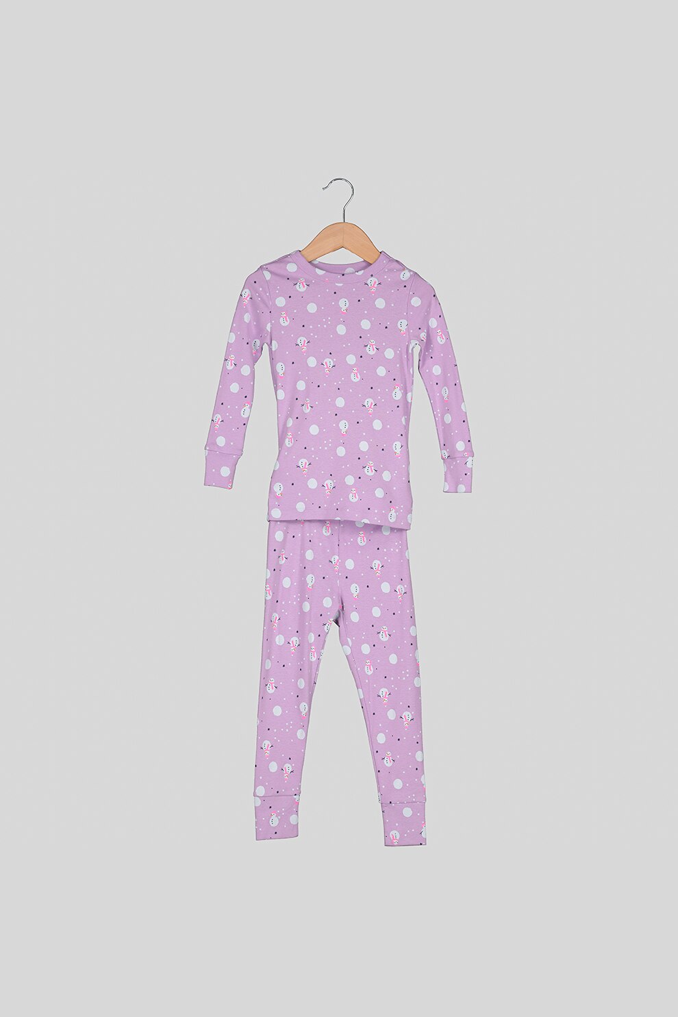GAP, Pijama de bumbac cu imprimeu, Lila/Alb