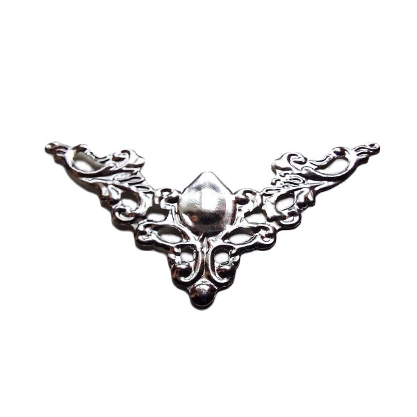 Ornament decoratiune mobila argintiu set 20 bucati