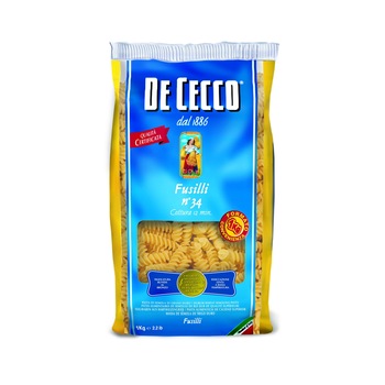 Paste Fusilli De Cecco 1 Kg Paste Fusilli De Cecco 1 Kg