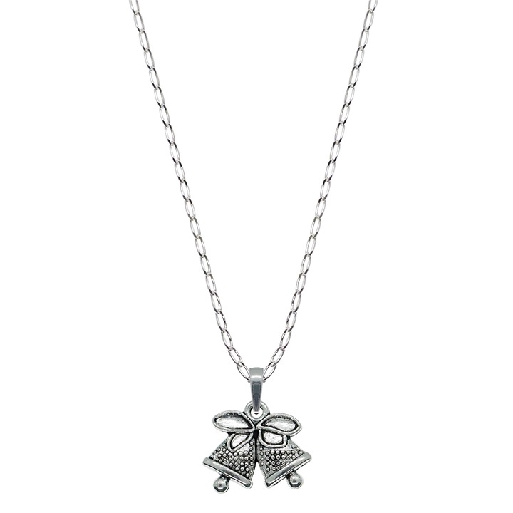 Személyre szabott ezüst lánc Bell medál 9931FIG01515 Dras 3620, Ezüstszín