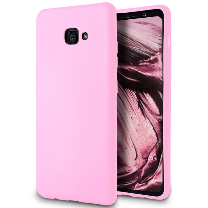 Husa ultra-subtire de protectie pentru Samsung Galaxy J4 + / J4 Prime, TPU, Roz mat