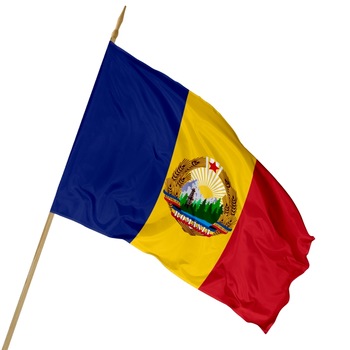 Steag Romania Socialista, TIDA-R0, Poliester, 90 x 135 cm Steag Romania Socialista, TIDA-R0, Poliester, 90 x 135 cm