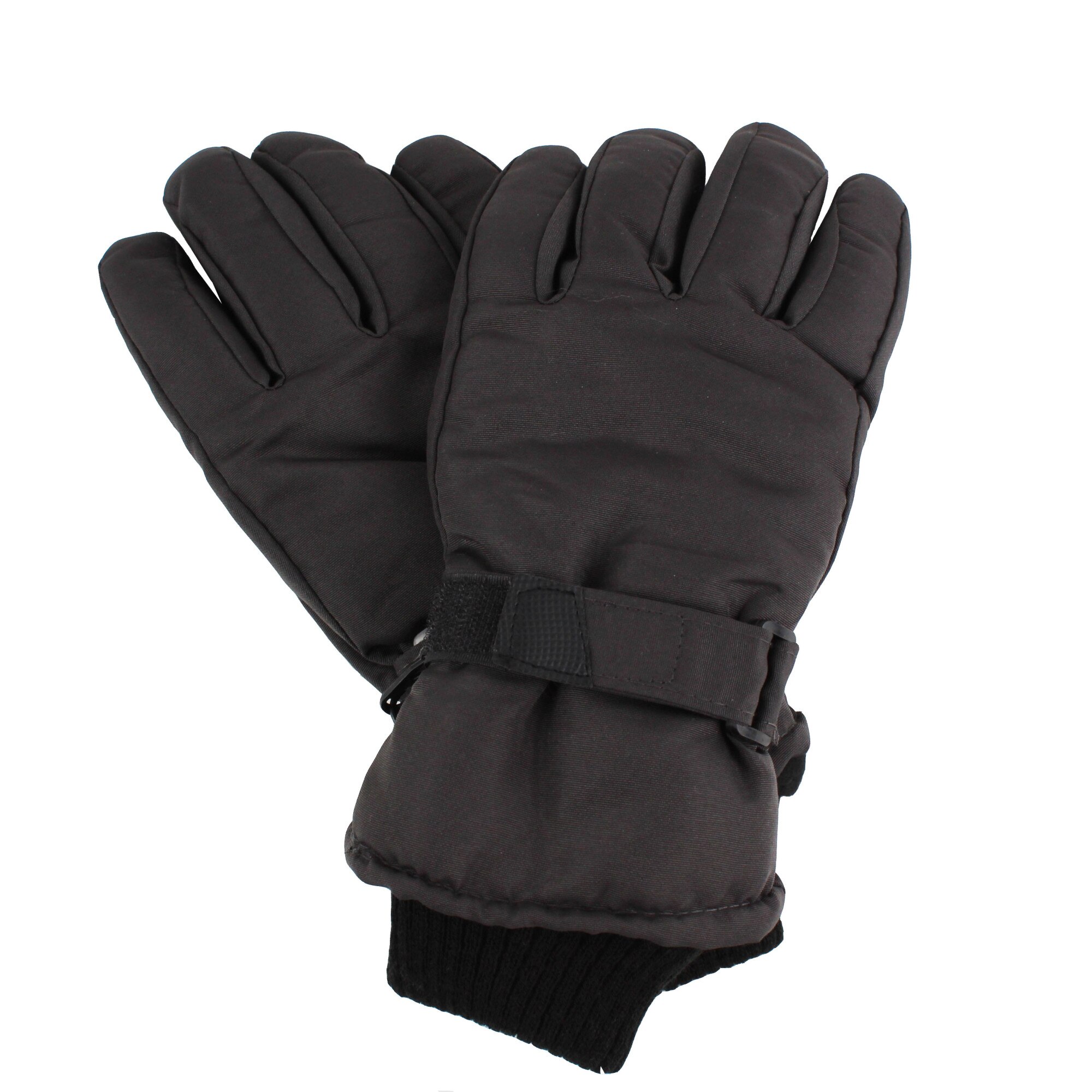 Manusi Ski Basic unisex, negre marime ajustabila