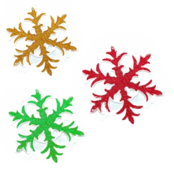 Set 3 ornamente silicon de Craciun 12 cm, stea Set 3 ornamente silicon de Craciun 12 cm, stea