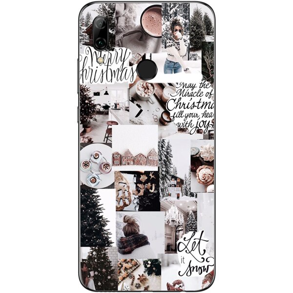Husa din Silicon, Craciun Let It Snow pentru Huawei P30 Lite, Multicolor