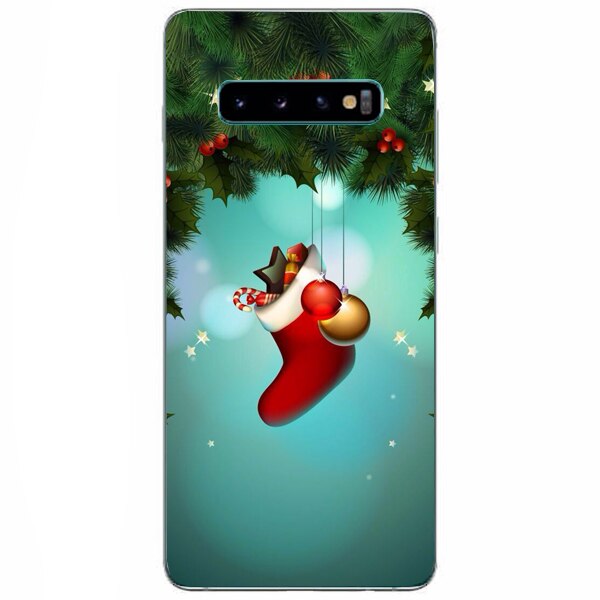 Husa din Silicon, Craciun Let's Celebrate pentru Samsung Galaxy S10 Plus, Multicolor