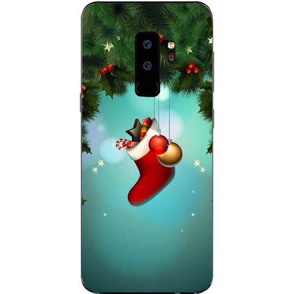 Husa din Silicon, Craciun Let's Celebrate pentru Samsung Galaxy S9 Plus, Multicolor