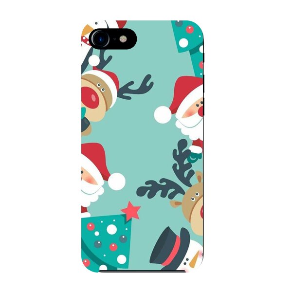Husa din Silicon, Craciun Just For You pentru iPhone 7 Plus, Multicolor