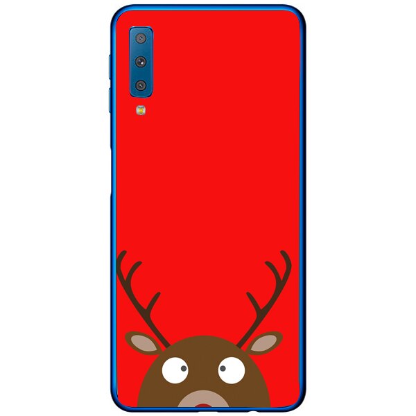 Husa din Silicon, Craciun Look Down pentru Samsung Galaxy A7 (2018), Multicolor
