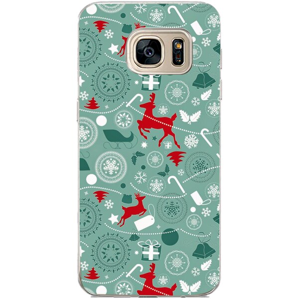 Husa din Silicon, Craciun Looking Like Red pentru Samsung Galaxy S7 Edge, Multicolor