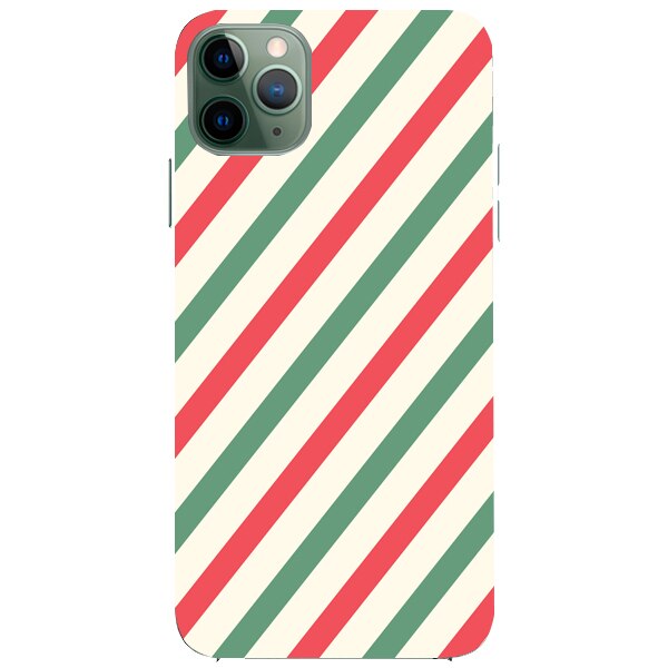 Husa din Silicon, Craciun Mixed Stripes pentru iPhone 11 Pro Max, Multicolor