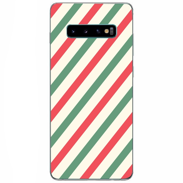 Husa din Silicon, Craciun Mixed Stripes pentru Samsung Galaxy S10, Multicolor