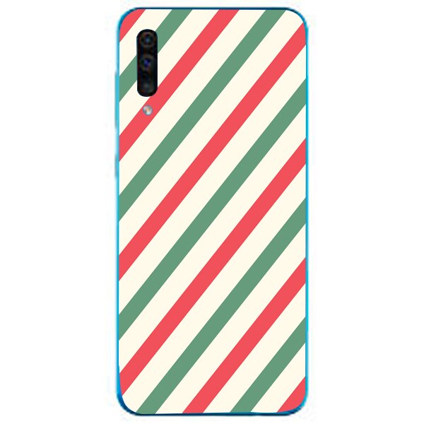 Husa din Silicon, Craciun Mixed Stripes pentru Samsung Galaxy A50, Multicolor