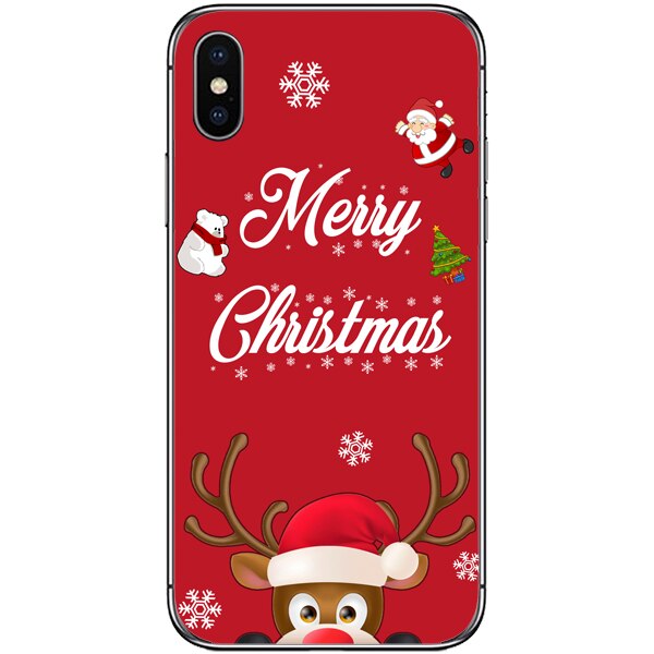Husa din Silicon, Craciun Merry Christmas pentru iPhone X, Multicolor