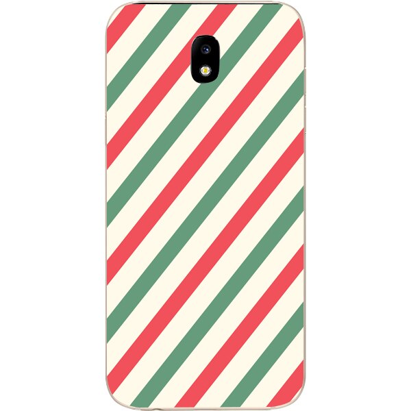 Husa din Silicon, Craciun Mixed Stripes pentru Samsung Galaxy J5 (2017), Multicolor