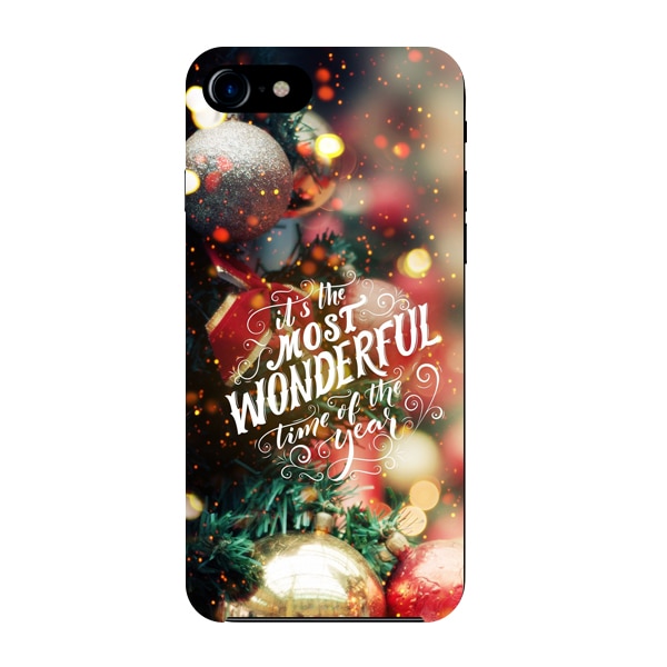 Husa din Silicon, Craciun Most Wonderful Time pentru iPhone 7 Plus, Multicolor