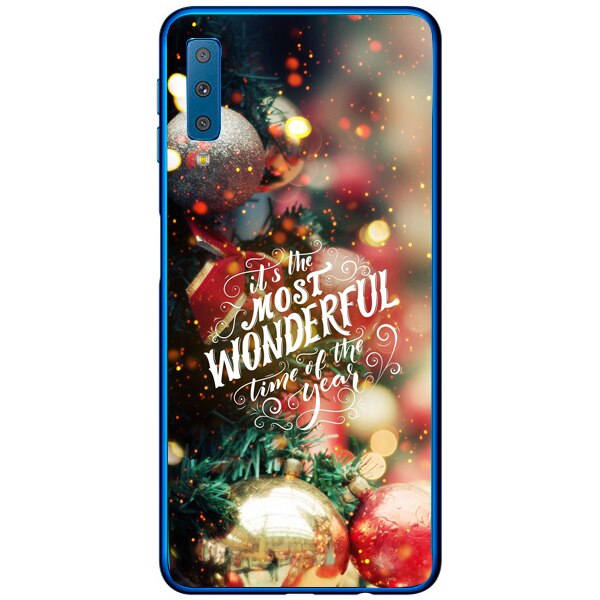 Husa din Silicon, Craciun Most Wonderful Time pentru Samsung Galaxy A7 (2018), Multicolor