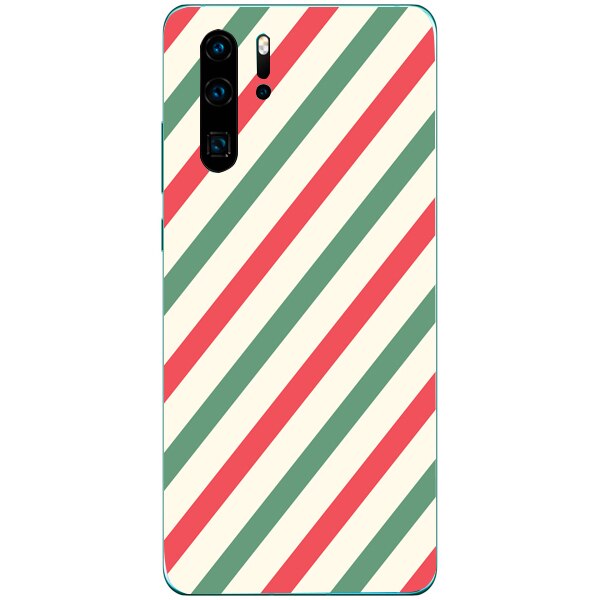 Husa din Silicon, Craciun Mixed Stripes pentru Huawei P30 Pro, Multicolor