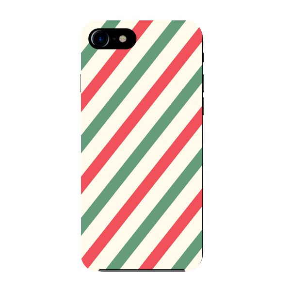 Husa din Silicon, Craciun Mixed Stripes pentru iPhone 7 Plus, Multicolor