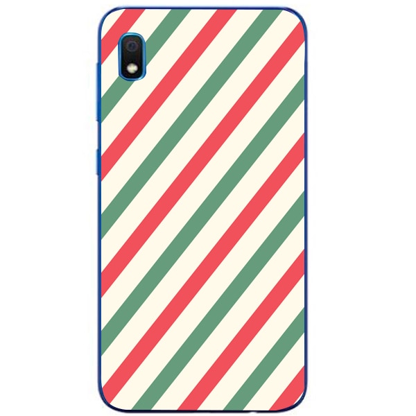 Husa din Silicon, Craciun Mixed Stripes pentru Samsung Galaxy A10, Multicolor