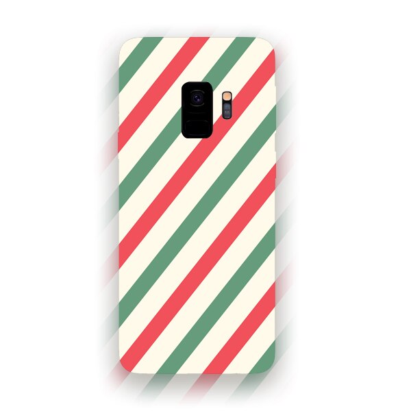 Husa din Silicon, Craciun Mixed Stripes pentru Samsung Galaxy S9, Multicolor