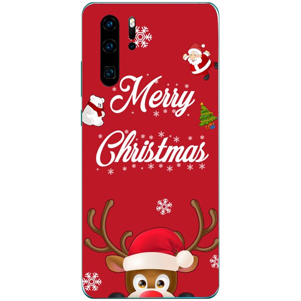 Husa din Silicon, Craciun Merry Christmas pentru Huawei P30 Pro, Multicolor