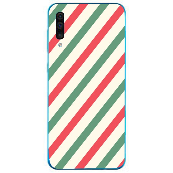 Husa din Silicon, Craciun Mixed Stripes pentru Samsung Galaxy A70, Multicolor