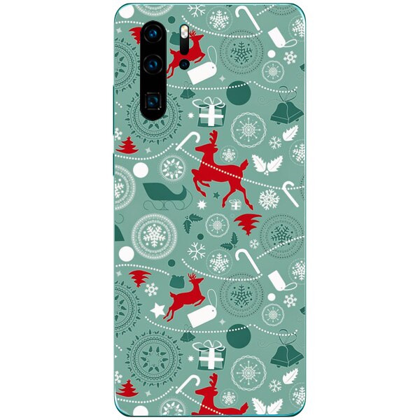 Husa din Silicon, Craciun Looking Like Red pentru Huawei P30 Pro, Multicolor
