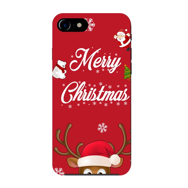 Husa din Silicon, Craciun Merry Christmas pentru iPhone 7 Plus, Multicolor
