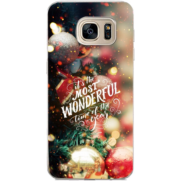 Husa din Silicon, Craciun Most Wonderful Time pentru Samsung Galaxy S7 Edge, Multicolor