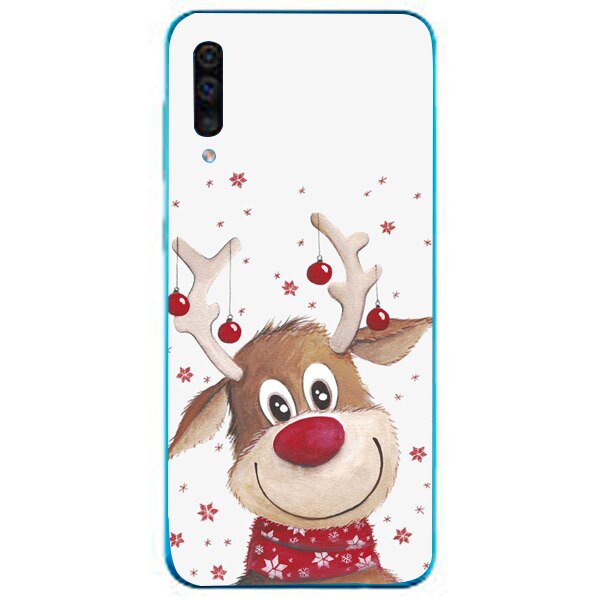 Husa din Silicon, Craciun Rudolph pentru Samsung Galaxy A70, Multicolor