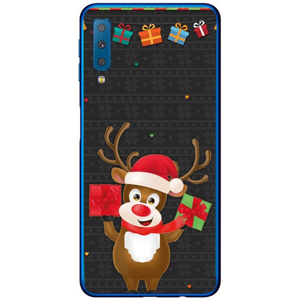 Husa din Silicon, Craciun More Gifts pentru Samsung Galaxy A7 (2018), Multicolor